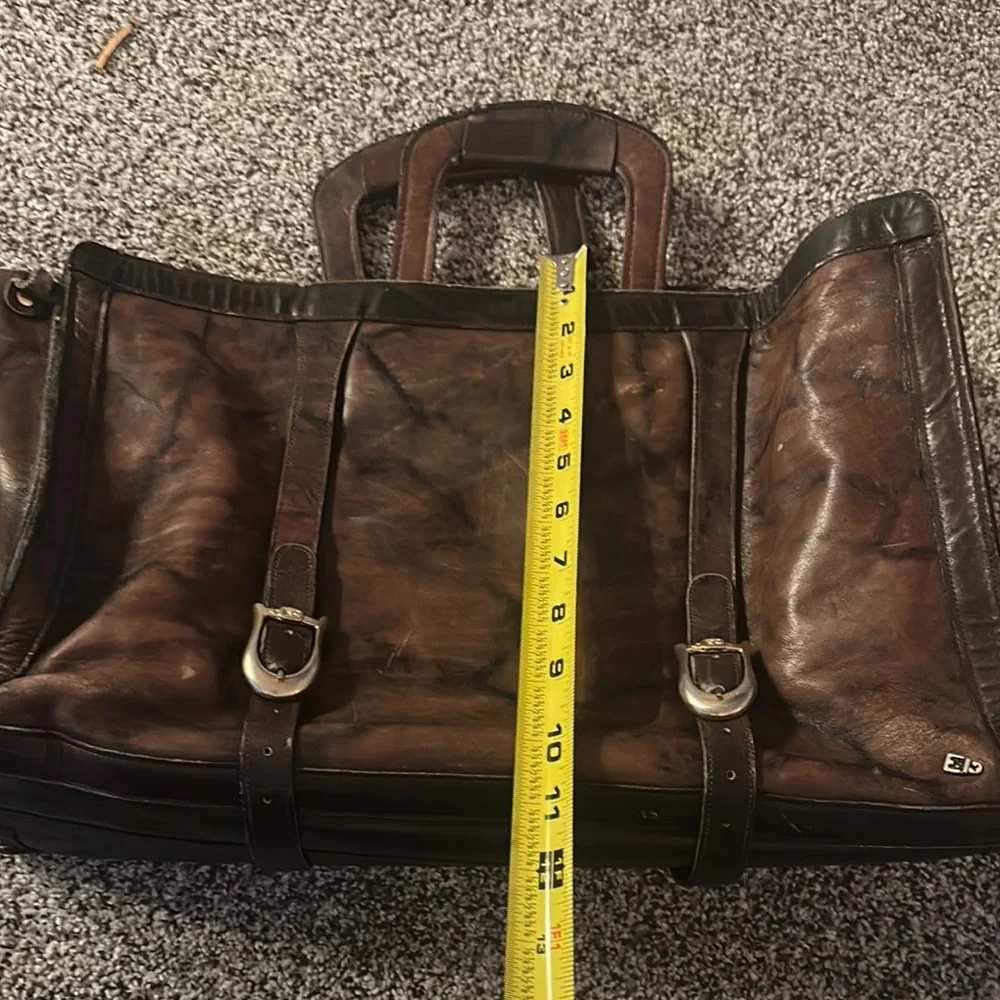 Sophisticated Dark Brown Leather Men's Briefcase